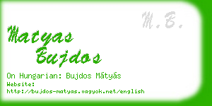 matyas bujdos business card